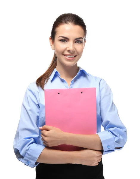 Giovane receptionist femminile — Foto Stock