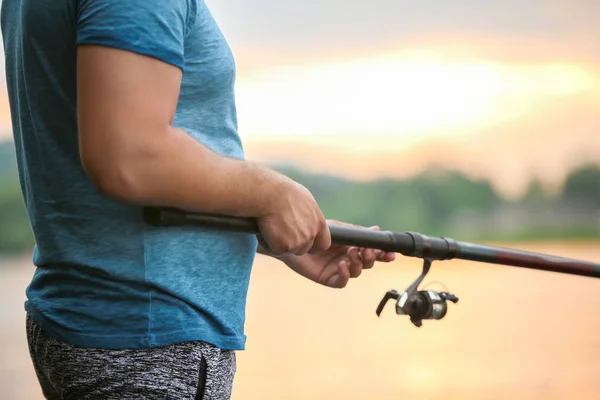 男川での釣り — ストック写真