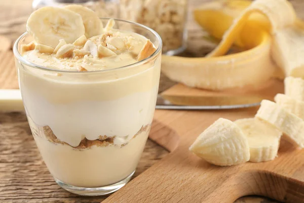 Délicieux pudding à la banane — Photo