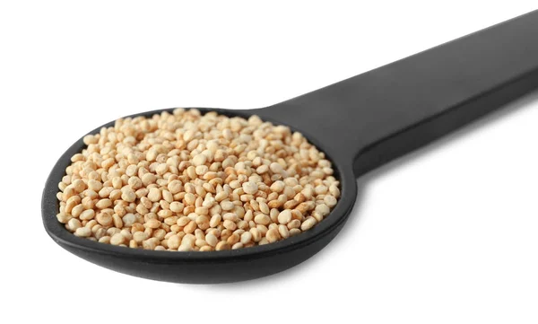 Raw quinoa in spoon — Stock Photo, Image