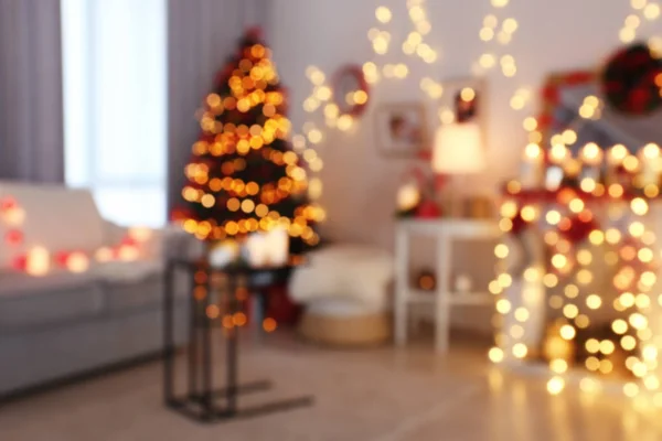 Quarto decorado para o Natal — Fotografia de Stock