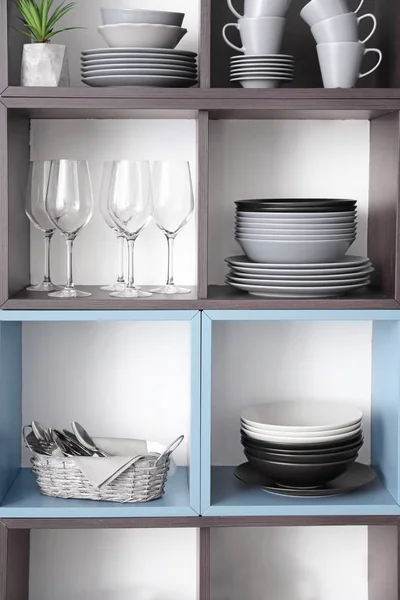 Storage stand with ceramic dishware