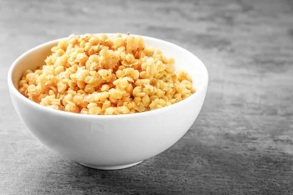 Bowl with boiled lentils — Stock Photo, Image