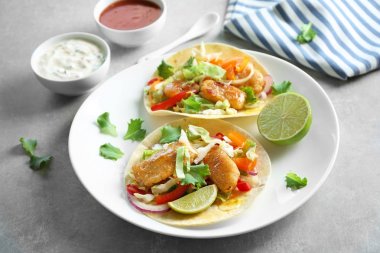 Lezzetli balık tacos