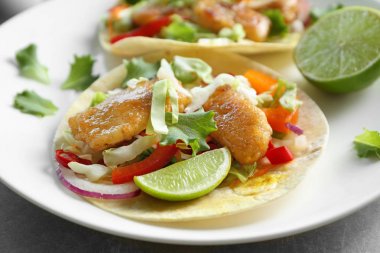 Lezzetli balık tacos