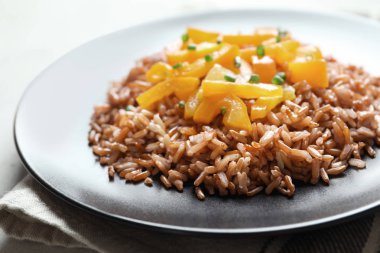 lezzetli kahverengi pirinç  