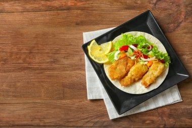 Lezzetli balık taco 