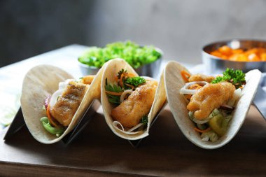 Lezzetli balık tacos