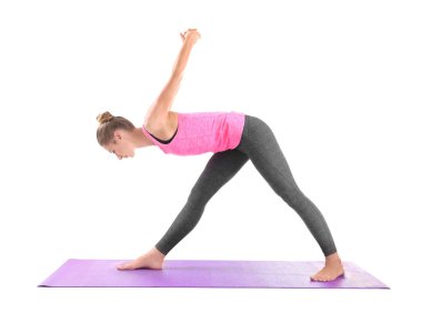 Yoga Çalışan Genç Kadın