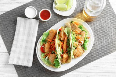 Lezzetli balık tacos