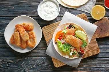 Lezzetli balık taco 