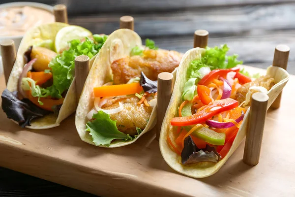 Deliciosos tacos de pescado — Foto de Stock