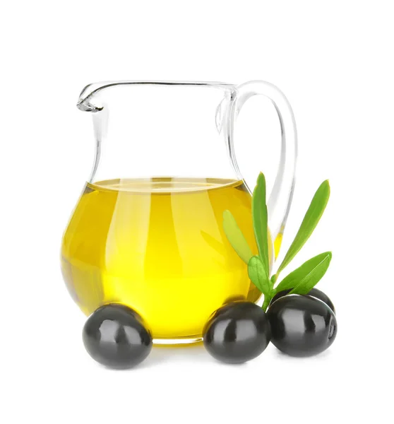 Džbán s olivovým olejem — Stock fotografie