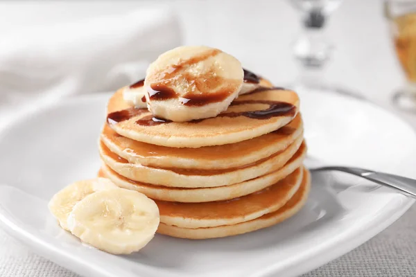 Leckere Bananenpfannkuchen — Stockfoto