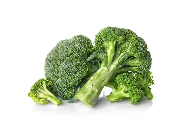 Fresh broccoli on white — Stock Photo, Image