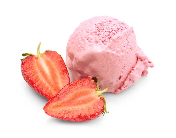 맛 있는 딸기 아이스크림 — 스톡 사진