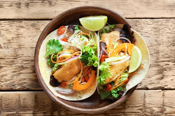 Deliciosos tacos de pescado — Foto de Stock