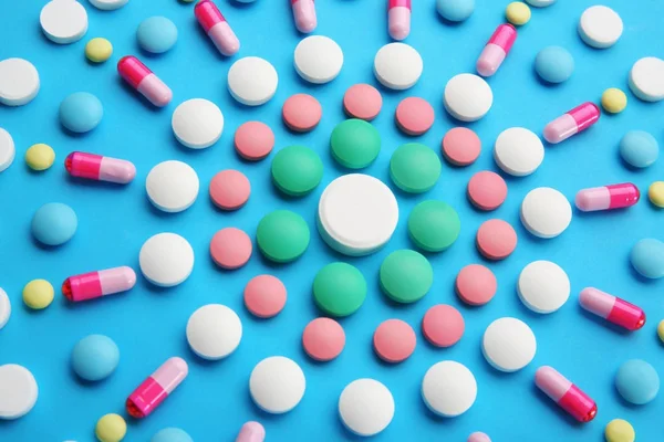 Összetételét, a különböző tabletták — Stock Fotó