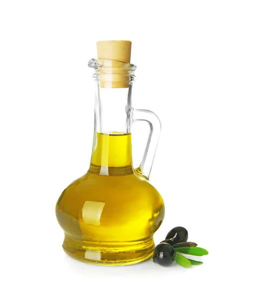 Pitcher with olive oil — Stock Photo, Image