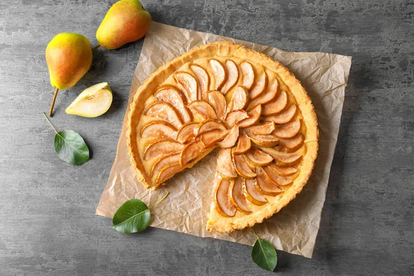 Lekkere zelfgemaakte peren taart — Stockfoto