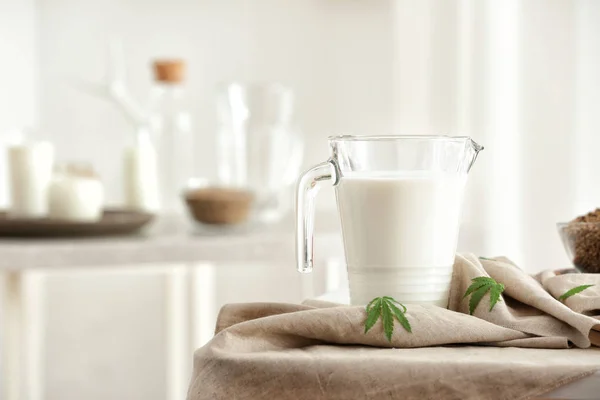 Jug with hemp milk