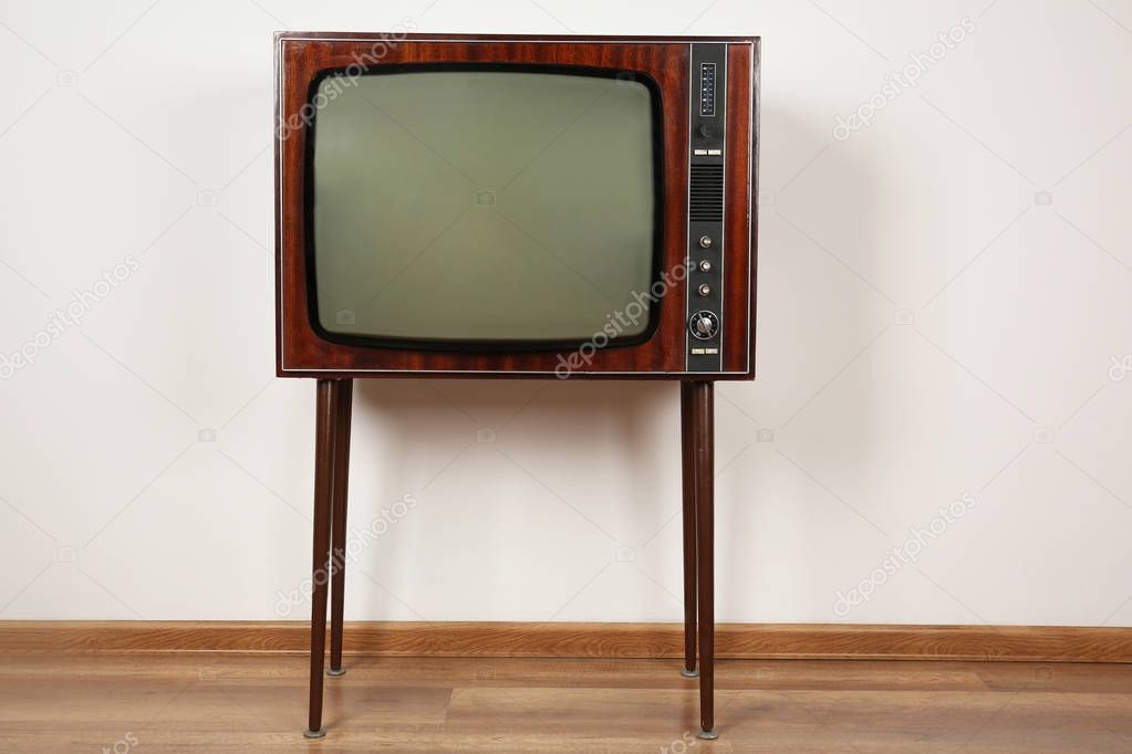 Retro TV on white 