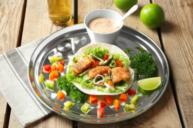 Lezzetli balık taco 