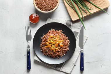 lezzetli kahverengi pirinç  