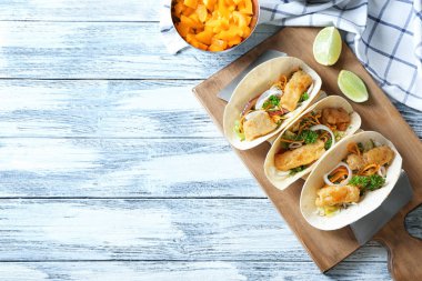 Lezzetli balık tacos