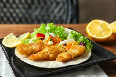 Lezzetli balık taco 