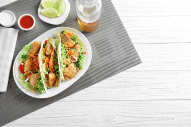 Lezzetli balık tacos