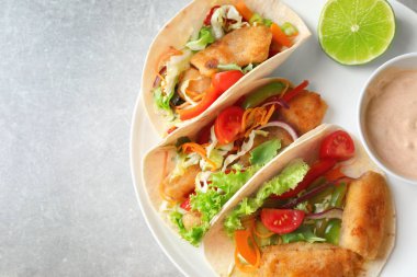 Lezzetli balık tacos