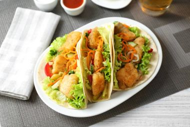 Lezzetli balık tacos