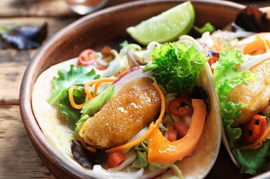 Lezzetli balık tacos