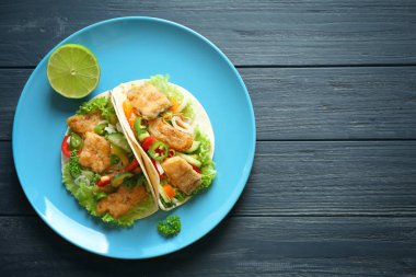 Lezzetli balık tacos