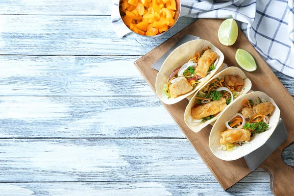 Lezzetli balık tacos