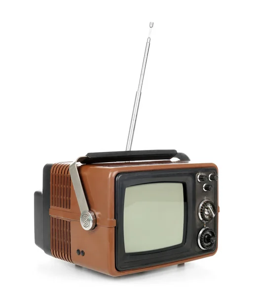 Retro Tv op wit — Stockfoto