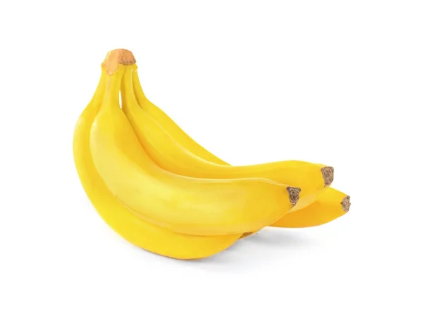 Rijpe bananen geïsoleerd op wit — Stockfoto