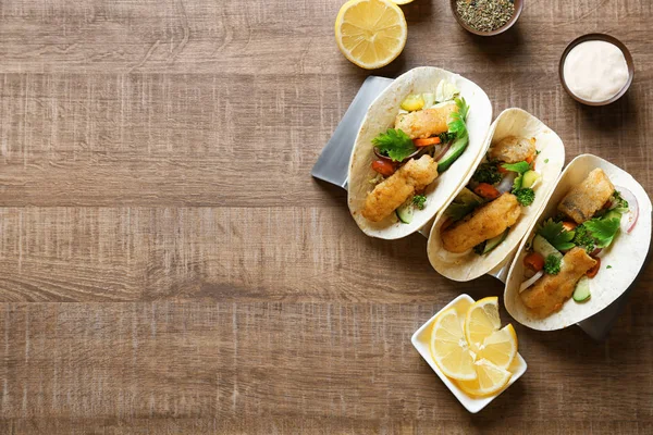 Deliciosos tacos de pescado — Foto de Stock