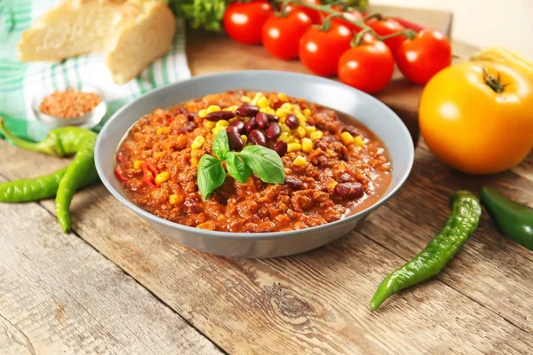 Delicious chili con carne — Stock Photo, Image