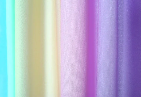 Beautiful color curtains, closeup — Stock Photo, Image