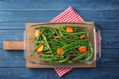 fasulye, havuç dilimleri