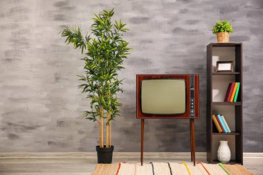 Vintage Tv odasında ayarla