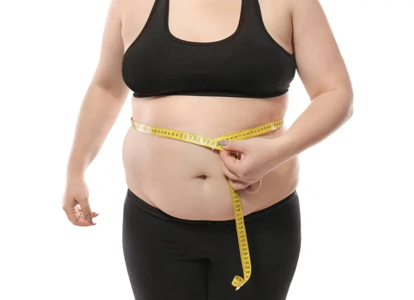 Mujer joven con sobrepeso — Foto de Stock