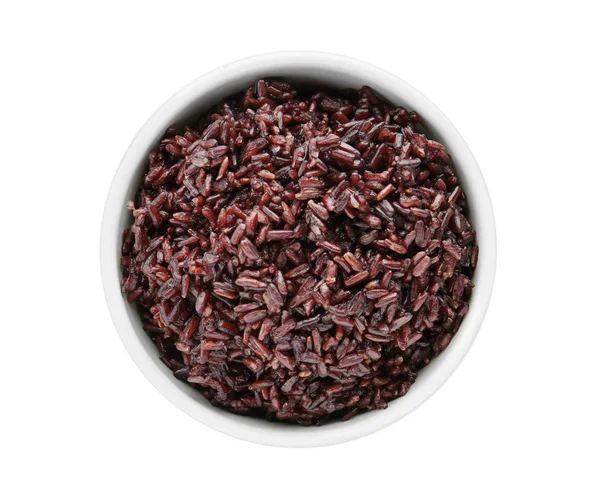 Bowl with brown rice — Stock Photo, Image