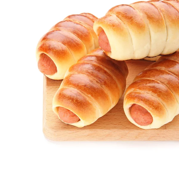 Baked sausage rolls — Stock Photo, Image