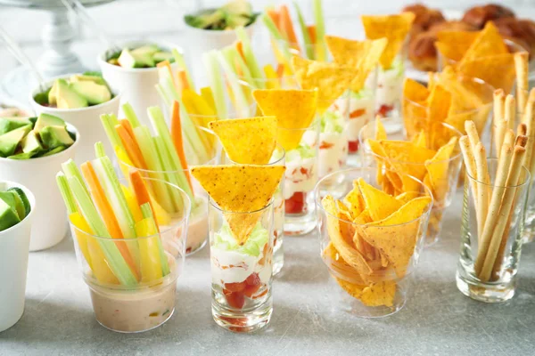 Comida saborosa para festa de chá de bebê — Fotografia de Stock