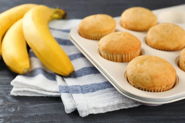 Saborosos muffins de banana — Fotografia de Stock