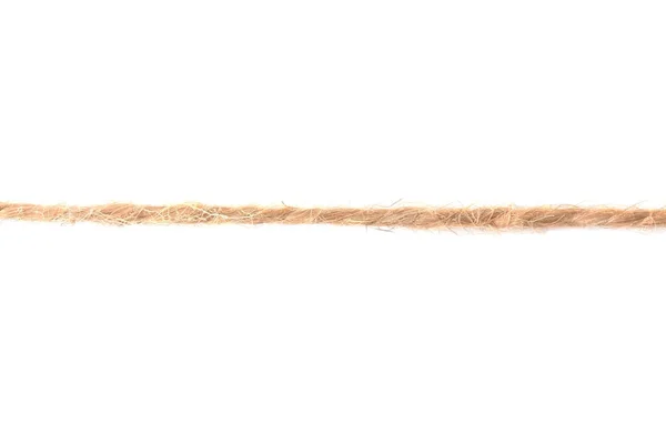Hemp rope on white background — Stock Photo, Image