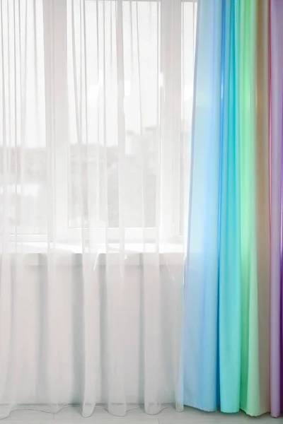 Beautiful colorful curtains — Stock Photo, Image